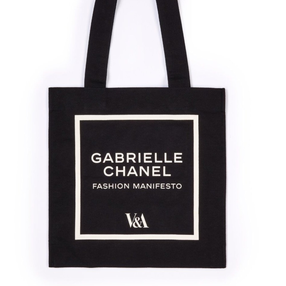 V&A Gabrielle Chanel Fashion Manifesto Black Tote Bag